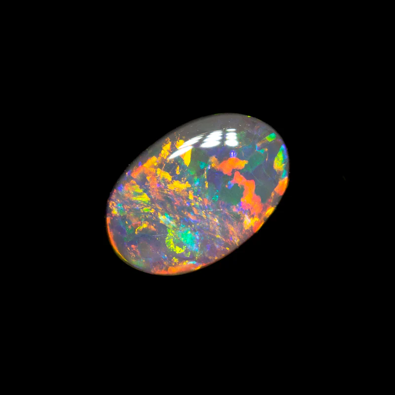 0.25 ct black opal 6.4x4.2x1.4mm
