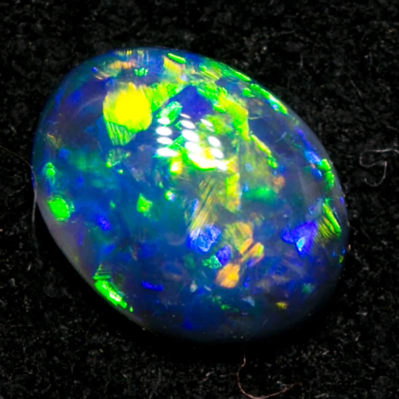 0.26 ct gem black opal 5x4x1mm