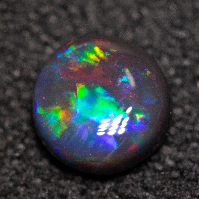 0.34 ct black opal 4.8x4.8x2.3mm