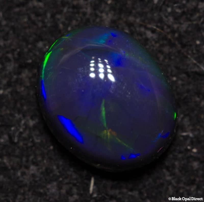 0.34 ct black opal 5x4x2.5mm