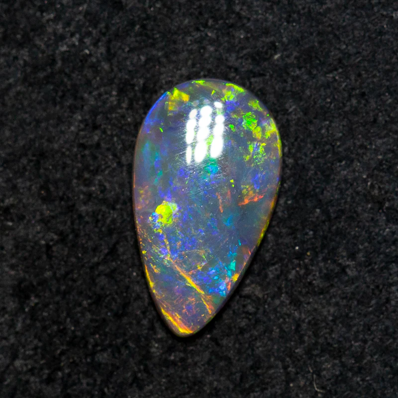 0.34 ct black opal 8x4.6x1.5mm