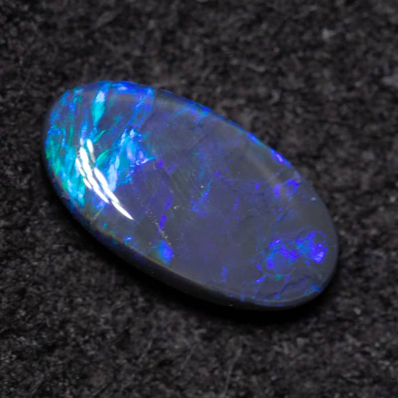 0.35 ct black opal 7.2x3.9x1.9mm