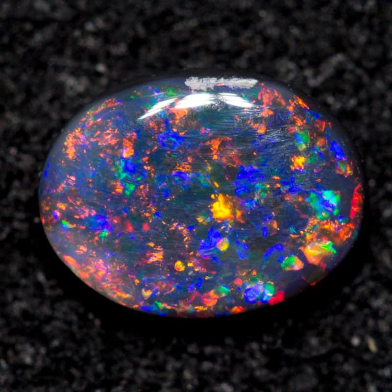 0.36 ct black opal 5.8x4.4x2.1mm