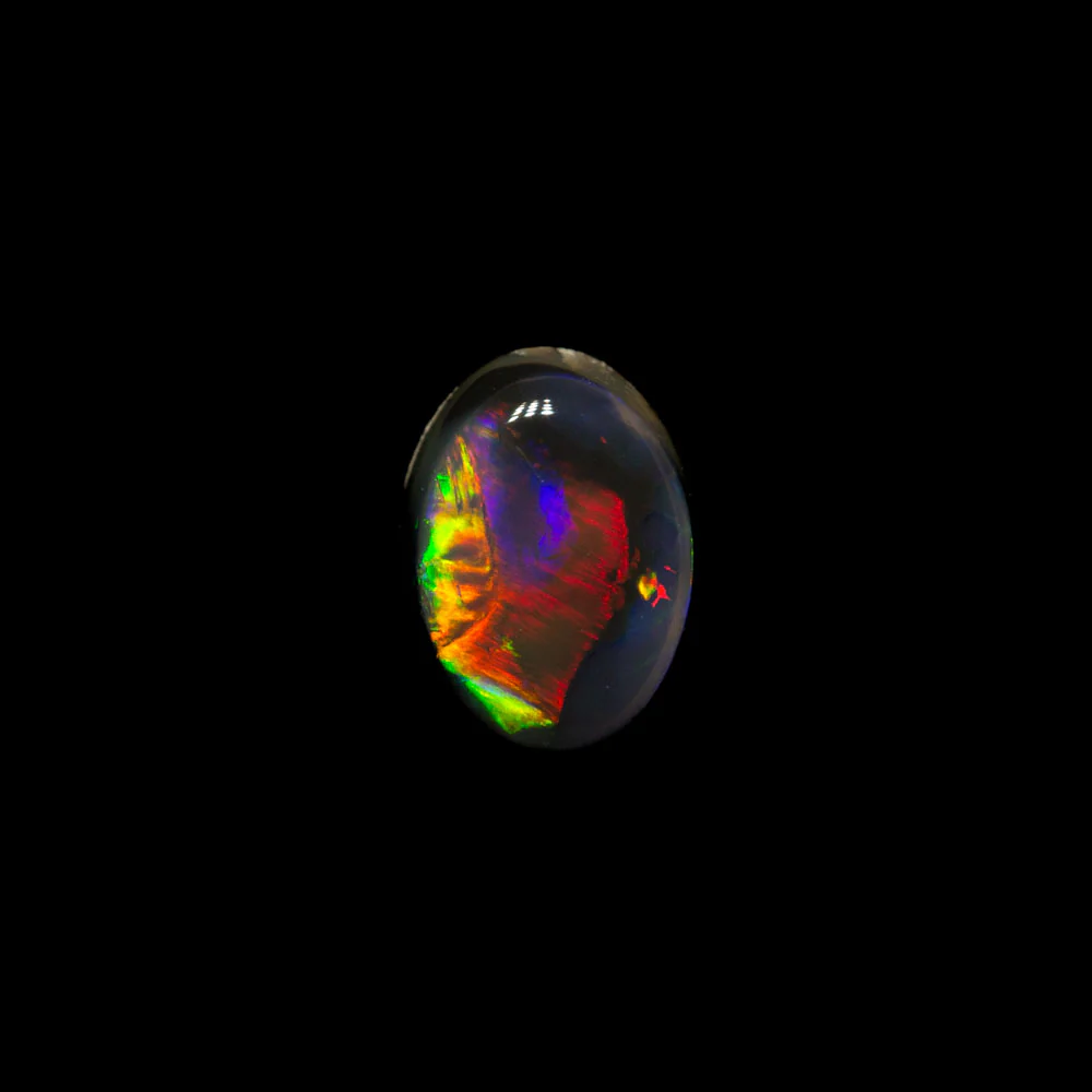 0.37 ct black opal 5.6x4.1x2.3mm