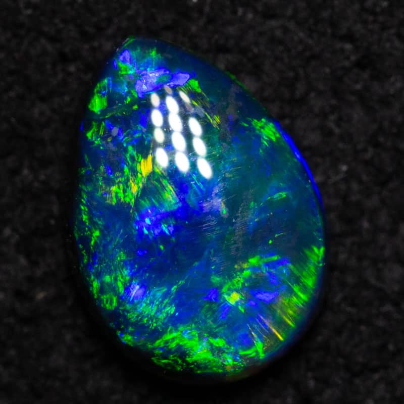 0.38 ct black opal 6.2x4.5x2.2mm