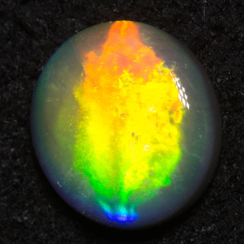 0.43 ct black opal 6x5.5x2mm