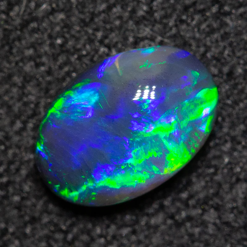 0.44 ct black opal 6x4x2.4mm