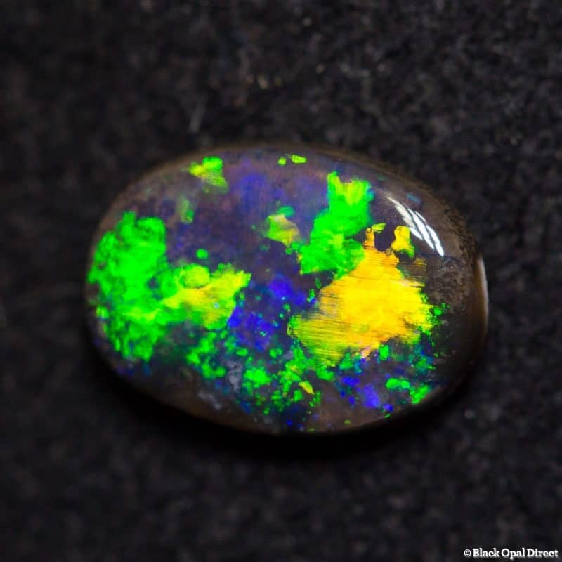 0.45 ct black opal 6.5x4.5x1.5mm