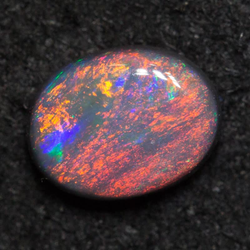 0.45 ct black opal 6x4.6x2.3mm