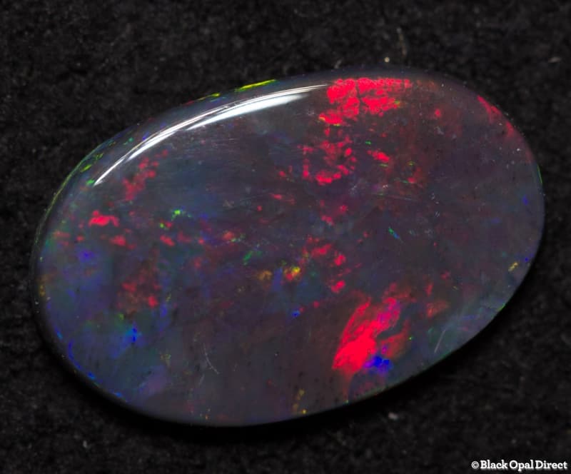0.45 ct black opal 8x5x1.5mm
