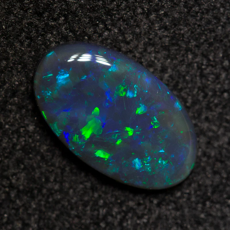 0.48 ct black opal 8.3x5x1.6mm