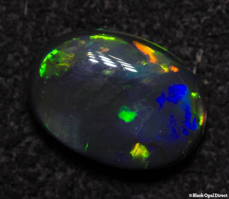 0.49 ct black opal 6.5x5x2mm