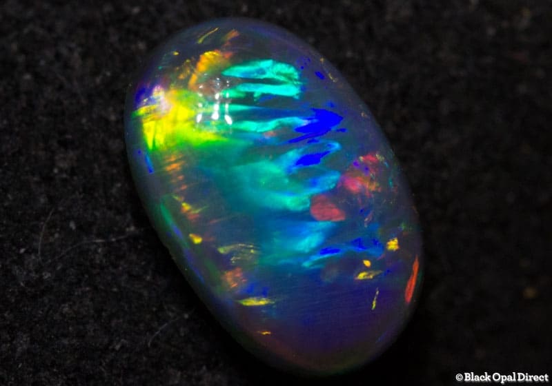 0.50 ct gem black opal 6.5x4x3mm