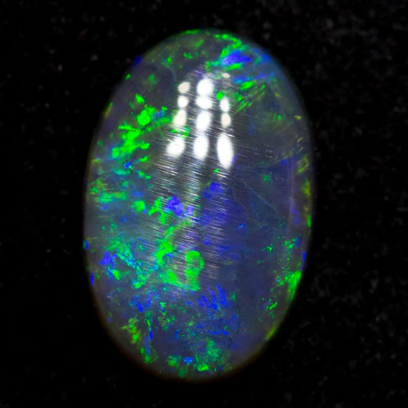 0.51 ct black opal 7.5x5x1.9mm