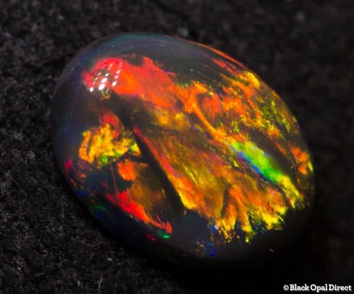 0.51 ct black opal gem 7x5x2mm