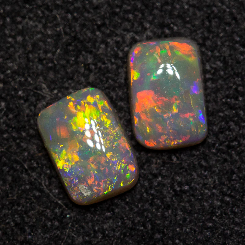 0.52 ct dark opal pair 4.9x3.5x2mm