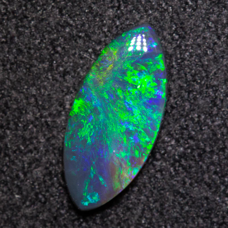 0.59 ct black opal 10.1x4.6x2.1mm