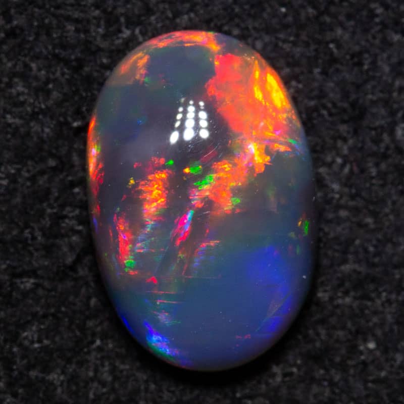 0.60 ct gem black opal 7.2x5x2.5mm