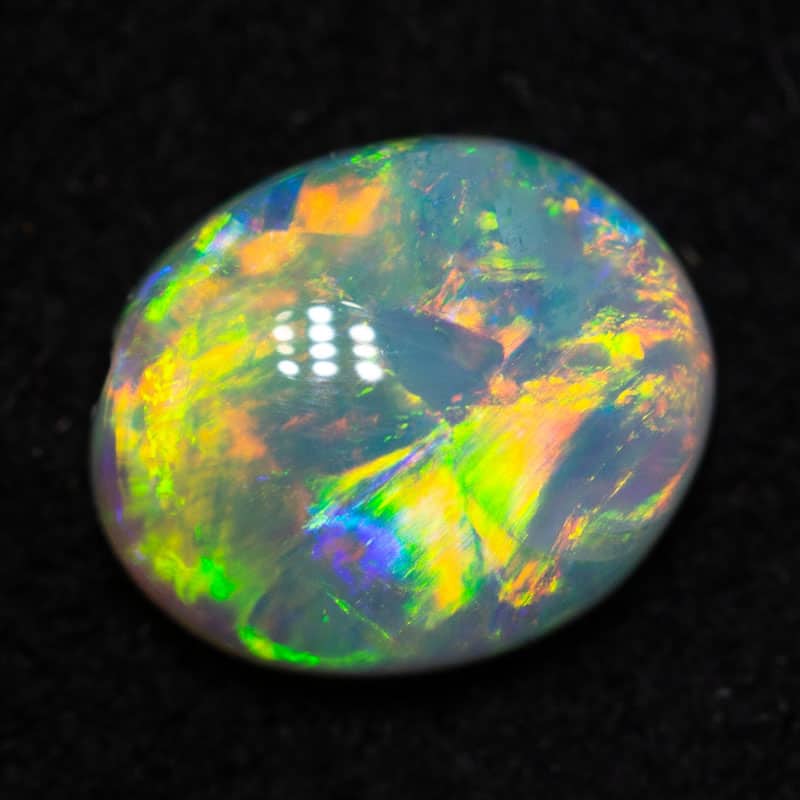0.61 ct crystal opal 6.5x5.4x2.7mm DEPOSIT