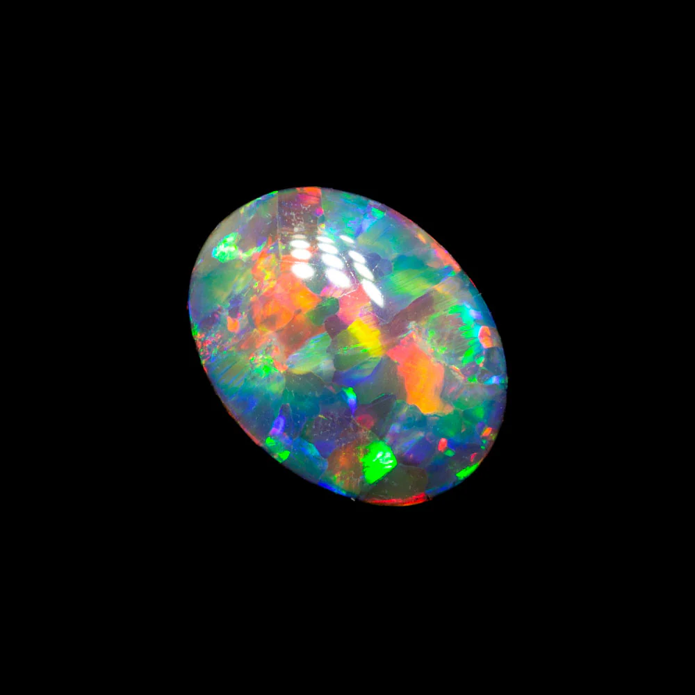 0.63 ct gem dark opal 7.3x5.7x2.2mm