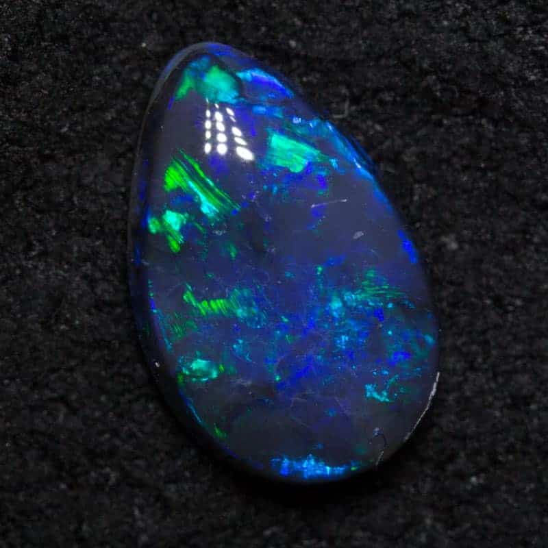 0.64 ct black opal 8x5.1x2.4mm