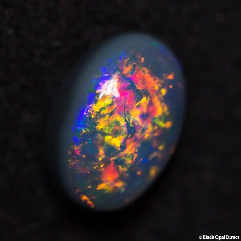 0.64 ct semi black opal 6.5x4.5x3mm