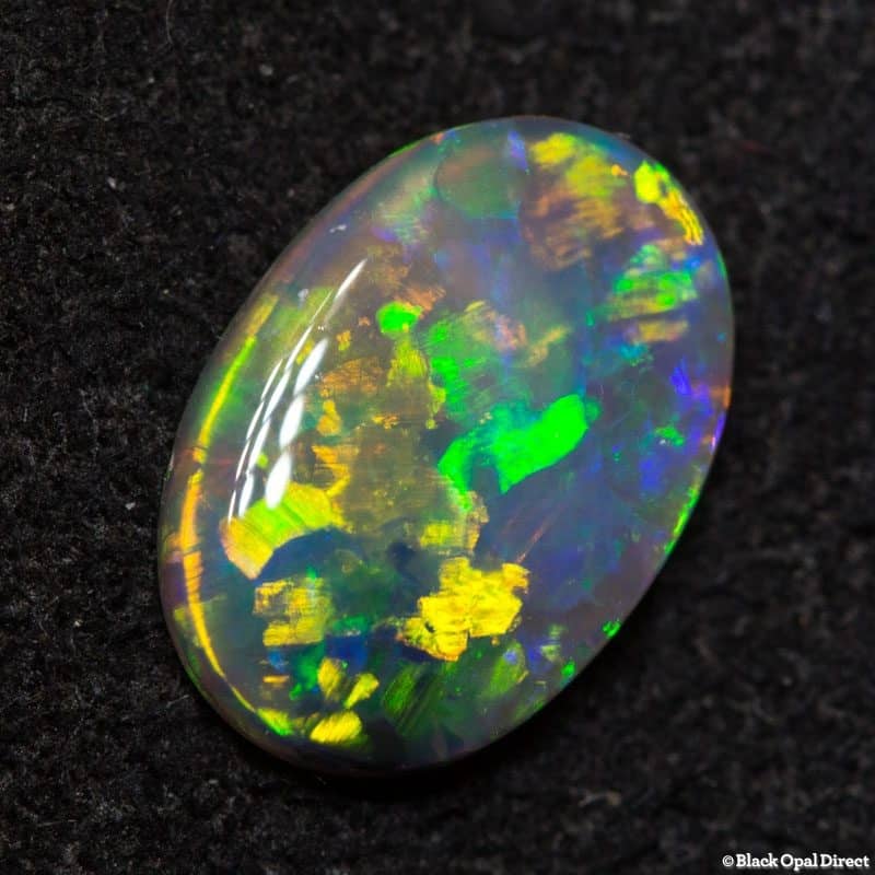 0.65 ct dark crystal opal 8x6x1.5mm