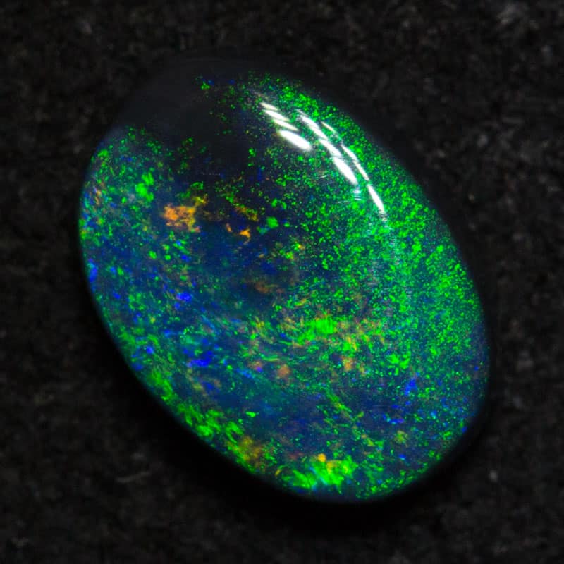 0.66 ct black opal 7.2x5.3x2.4mm