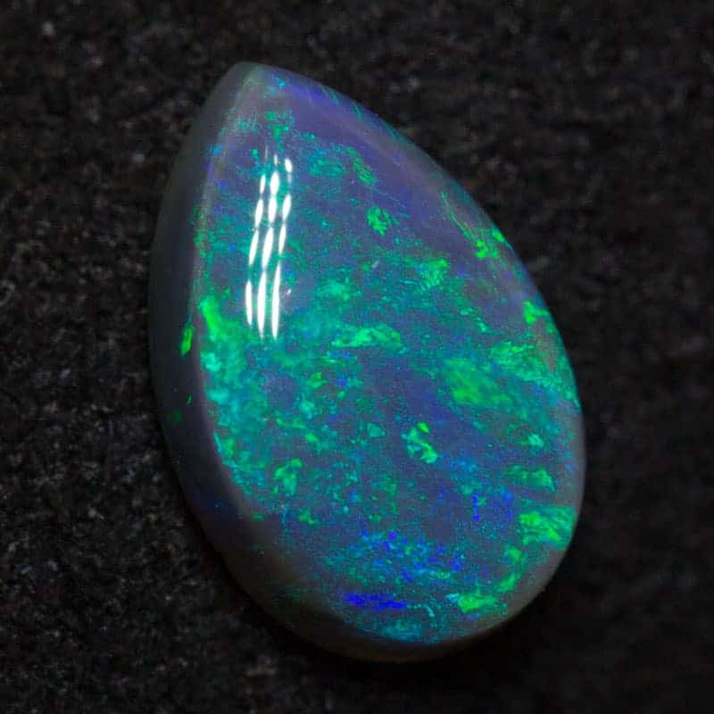 0.67 ct black opal 8.1x5.3x2.4mm