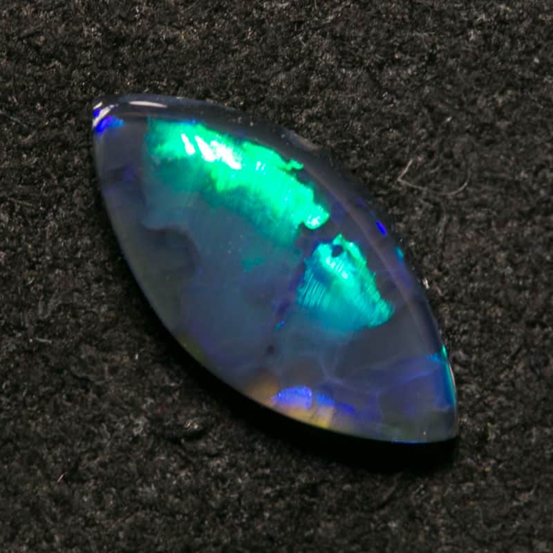 0.67 ct black opal Marquise cut 9x4x2mm