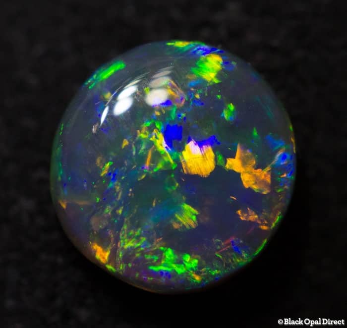 0.67 ct crystal opal 6mm round x2.5mm thick