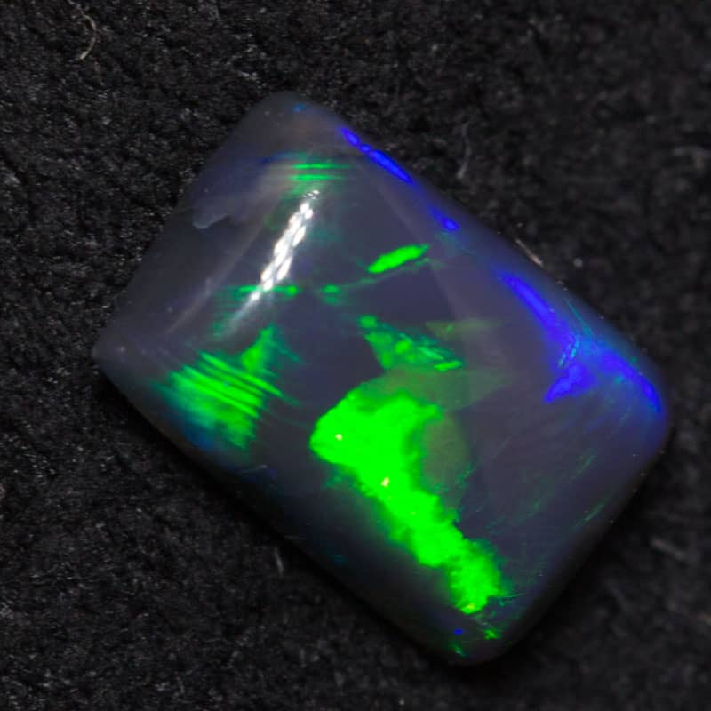 0.68 ct black opal pillow cut 6.5x4x2.5mm