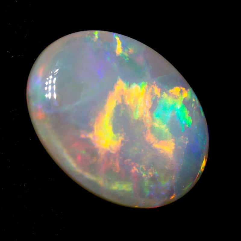 0.68 ct double sided white opal 7.9x6x2.3mm