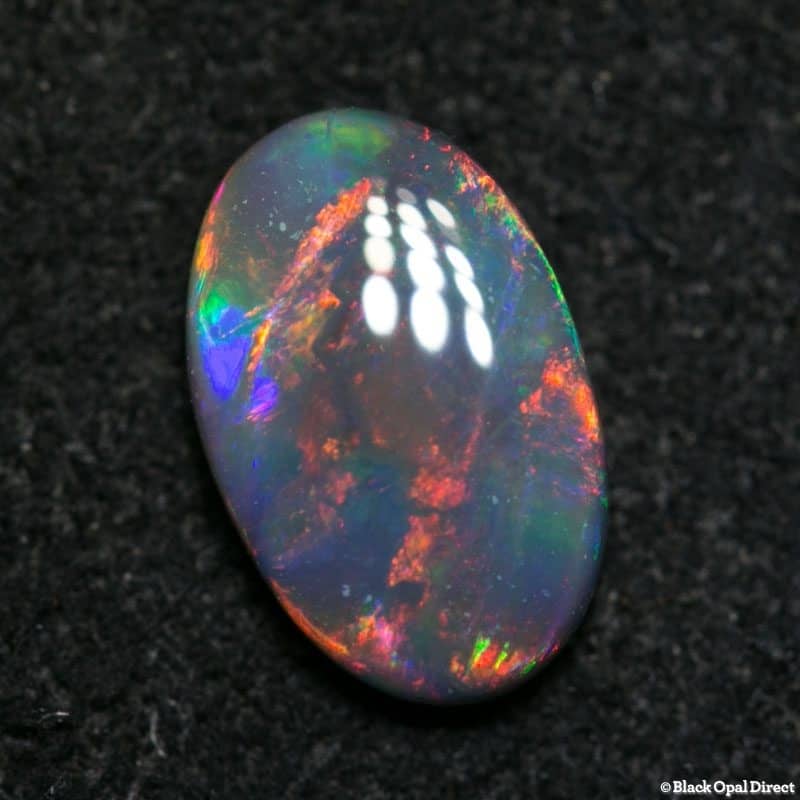 0.71 ct black opal 8x5x2.5mm