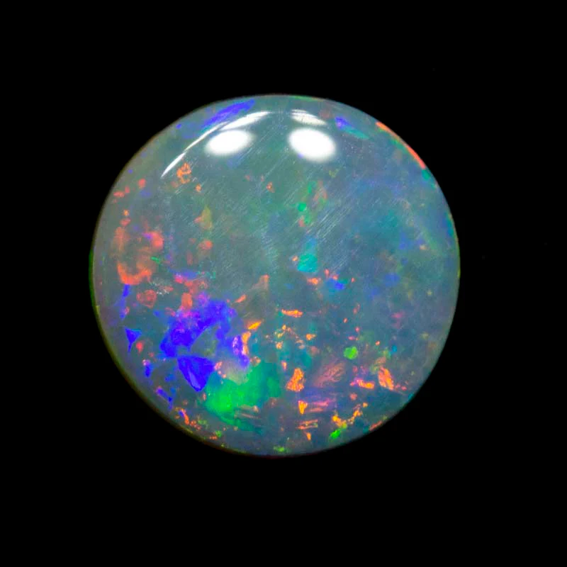 0.71 ct white opal 7x7x2mm