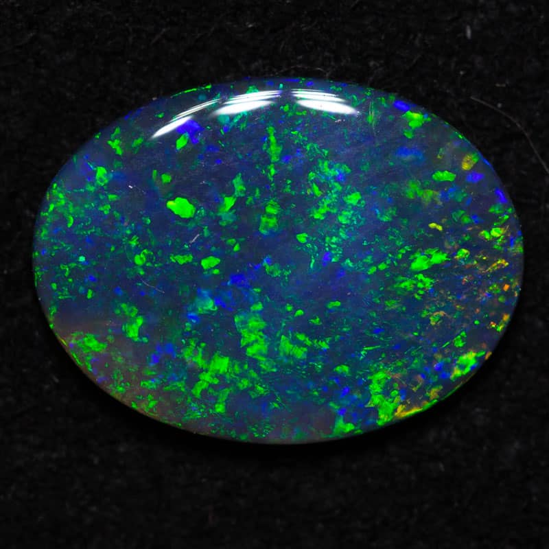 0.72 ct black opal 9.5x7x1.5mm