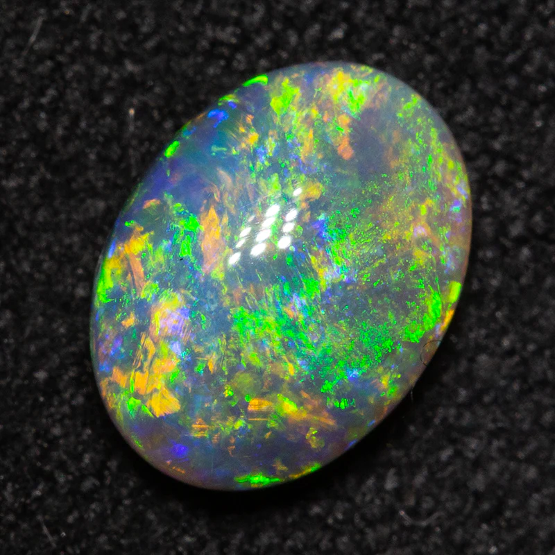 0.72 ct dark opal 7.5x5.6x2.8mm