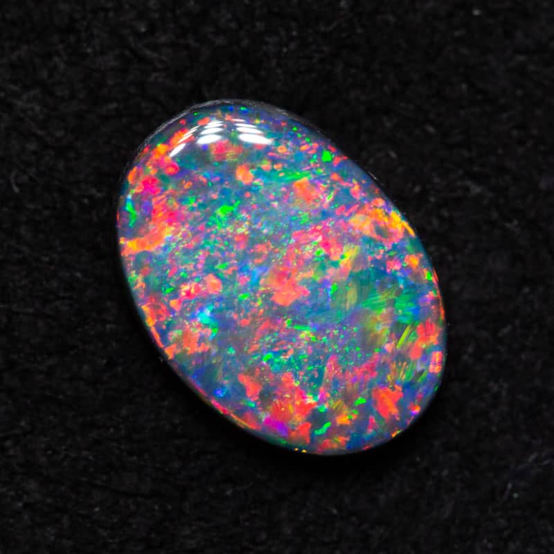 0.72ct black opal 7.6x5.5x2.5mm