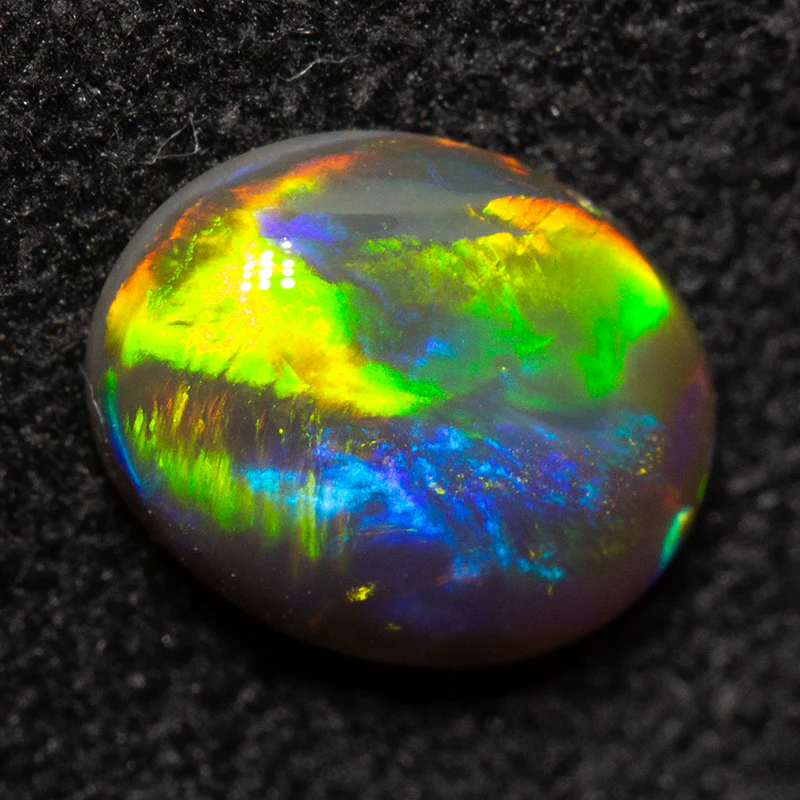 0.73 ct black opal 7.2x5.8x2.7mm