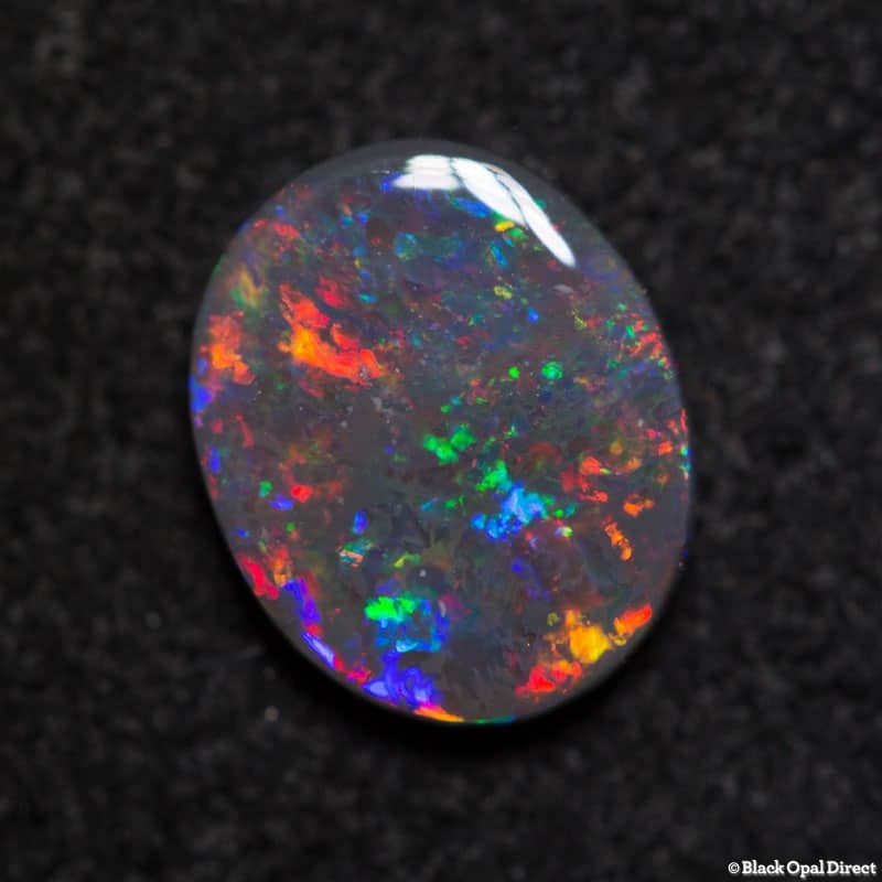 0.75 ct black opal 8x6x2mm