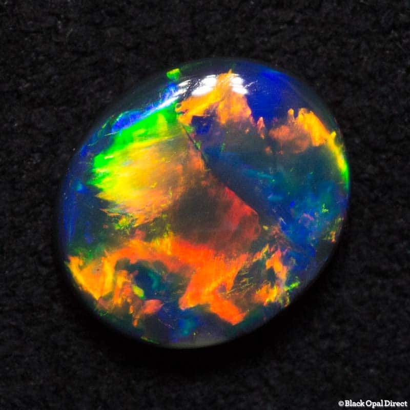 0.75 ct top gem black opal 7x6x2mm