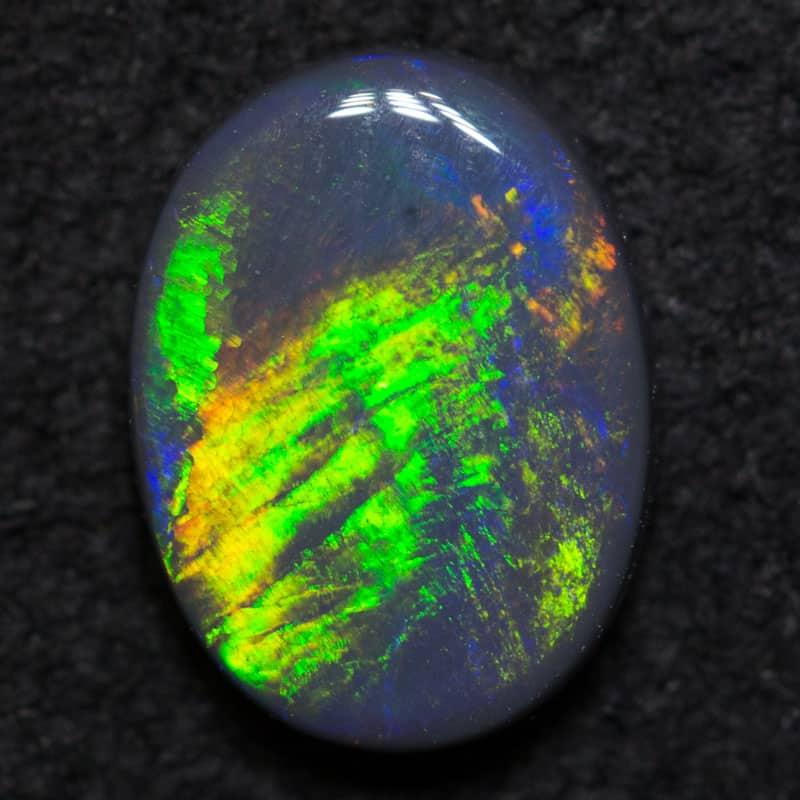 0.76 ct black opal 8x6x2.1mm