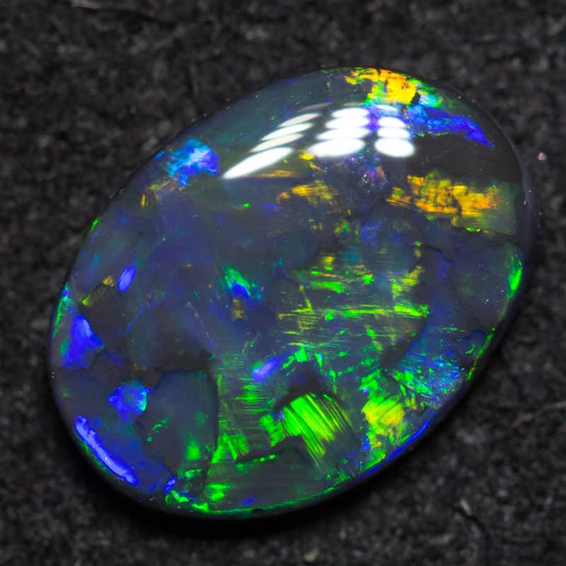0.76ct black opal 8.3x6.1x2mm