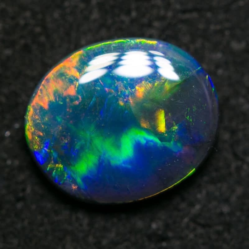 0.78 ct gem black opal 7.5x6x2mm