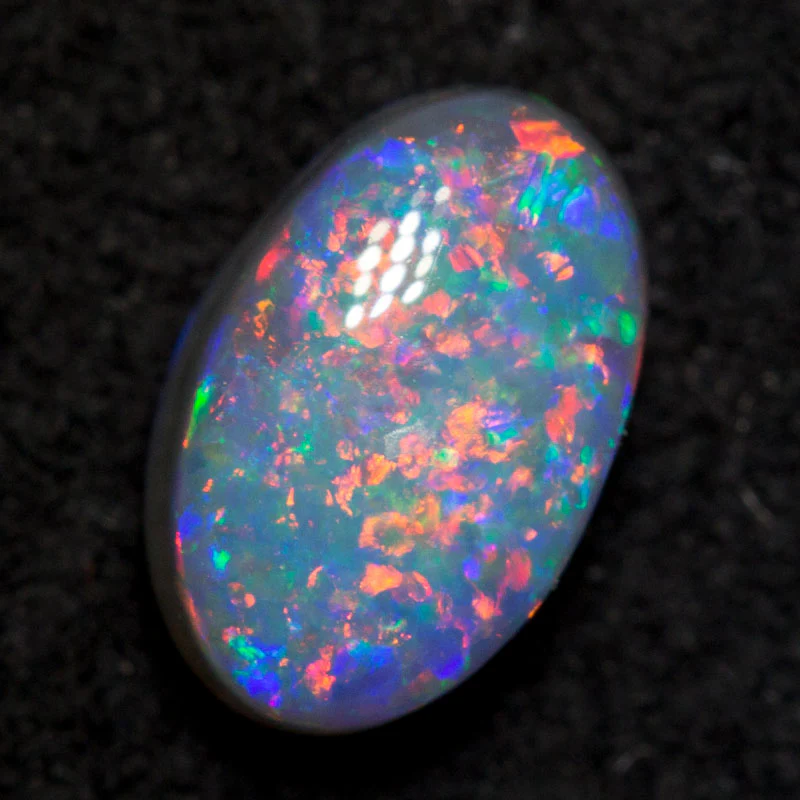 0.79 ct black opal 7.4x4.8x3.4mm
