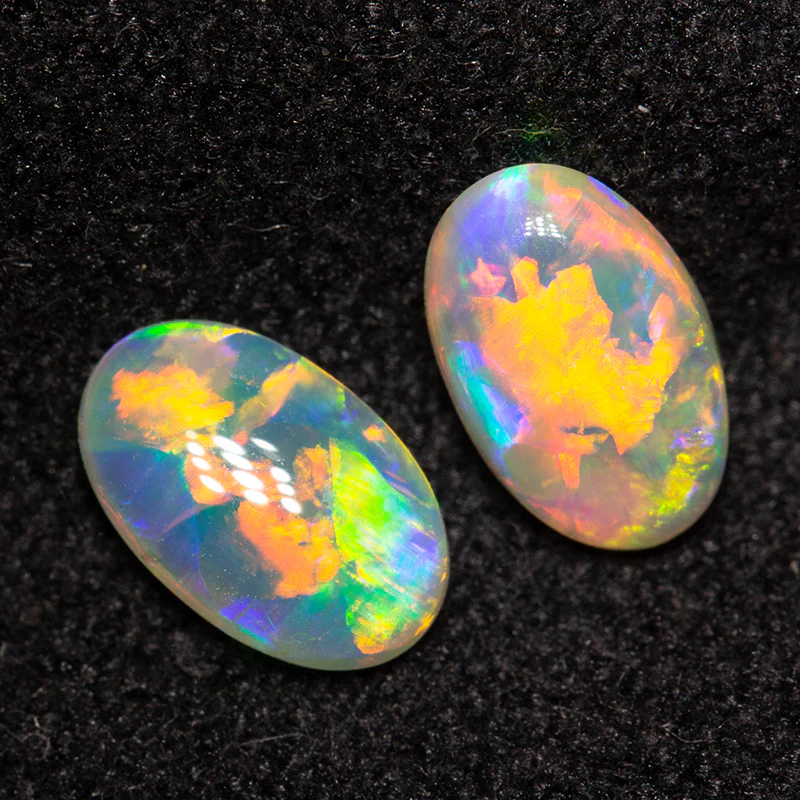 0.79 ct crystal opal pair 6.6x4.2x2.4mm