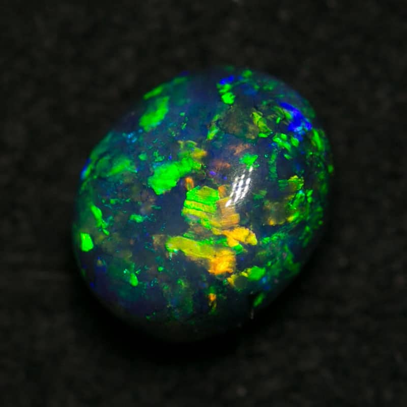 0.79 ct gem black opal 6x5x4mm