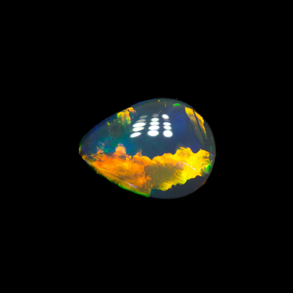 0.79 ct gem black opal 7.5x5.6x3mm