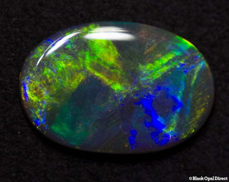 0.80 ct black opal 10x7x1.5mm