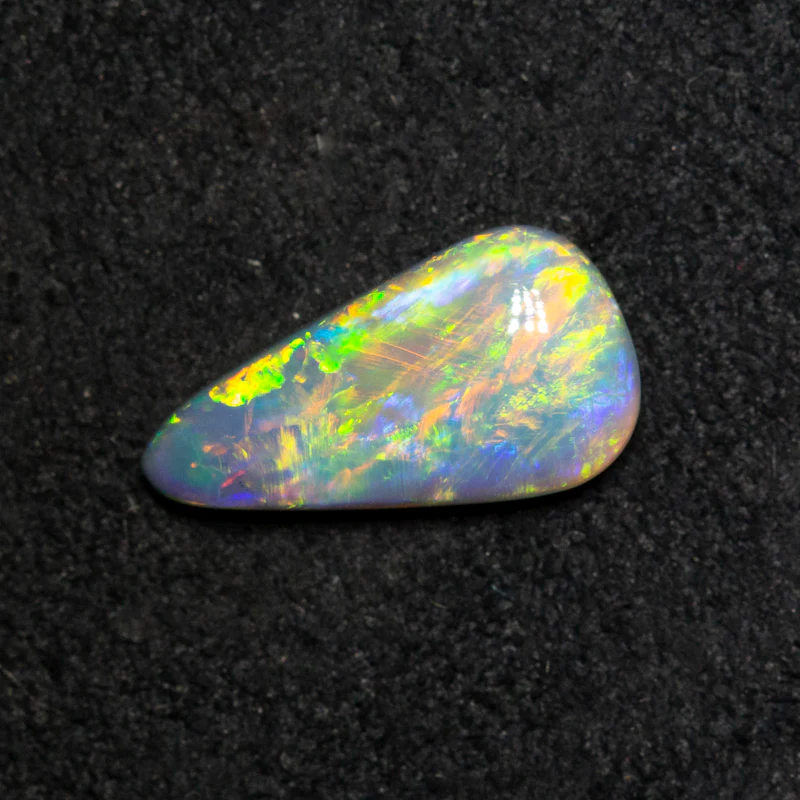 0.80 ct dark opal 10.1x5.5x2.7mm